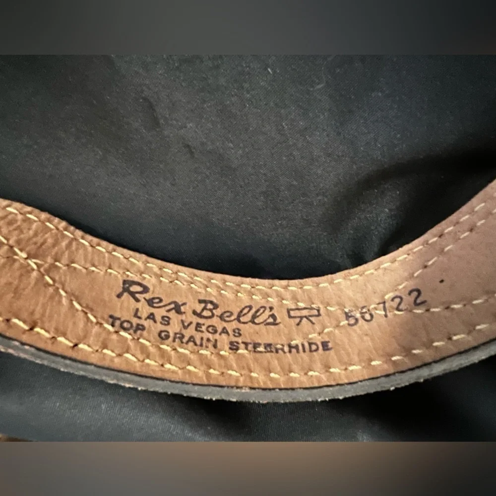 Rex Bell’s Las Vegas  Tan Leather Belt for Men